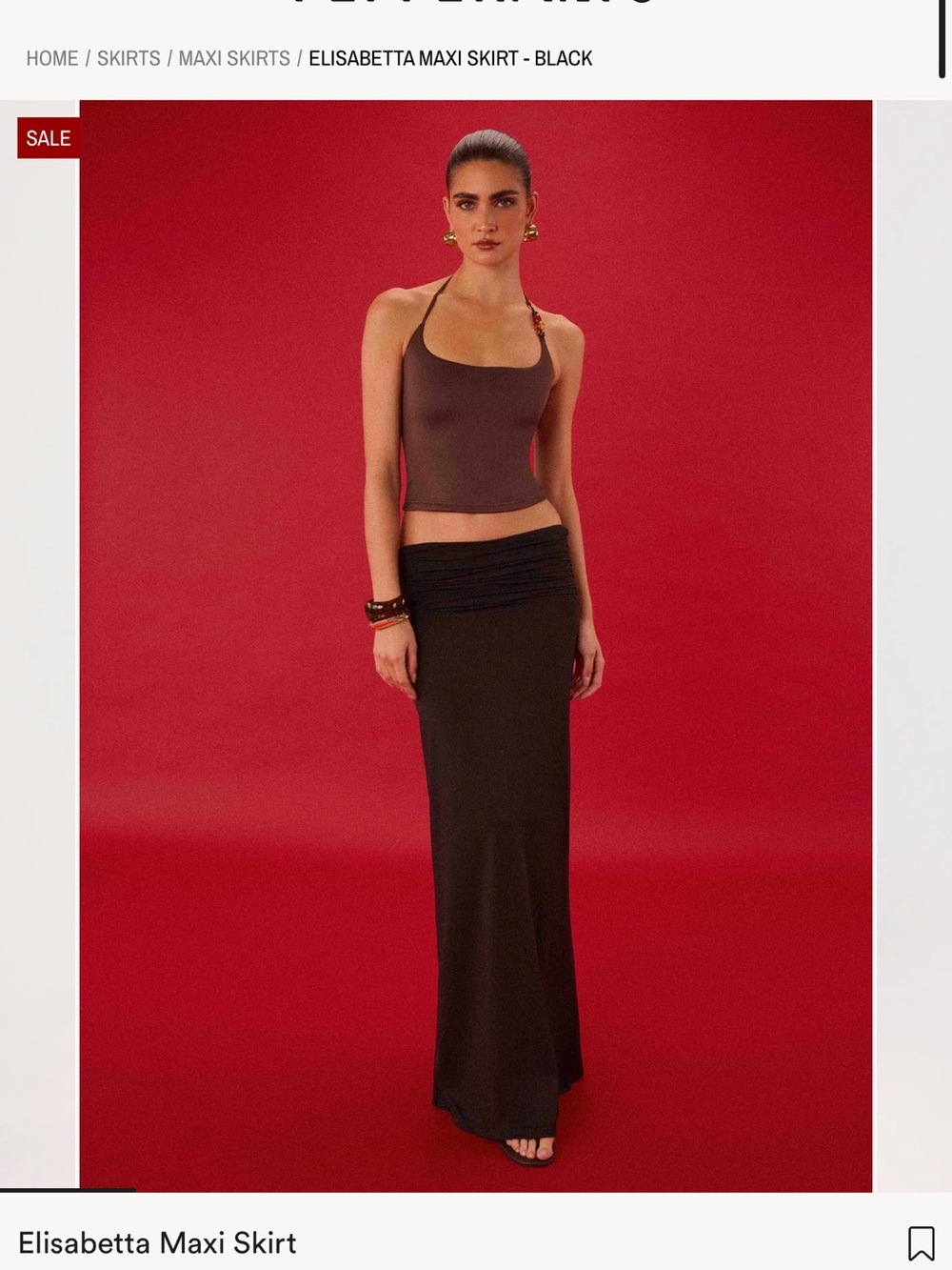 Peppermayo Black Elisabetta Maxi Skirt
